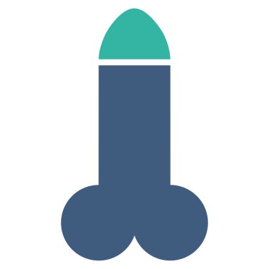 Yapay penis düz simgesi