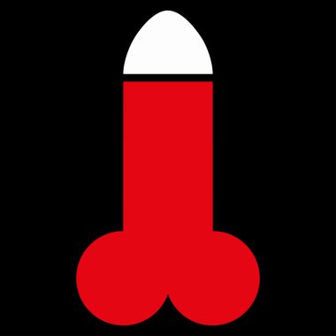 Yapay penis düz simgesi