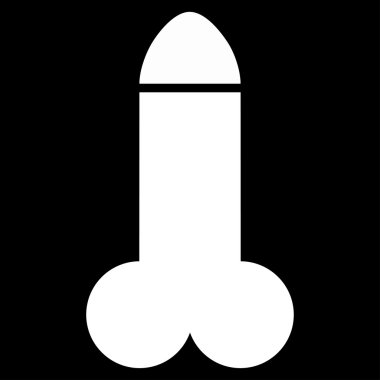 Yapay penis düz simgesi