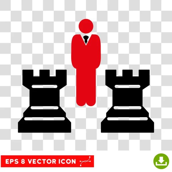 Estratégia de Xadrez Eps Vector Ícone — Vetor de Stock
