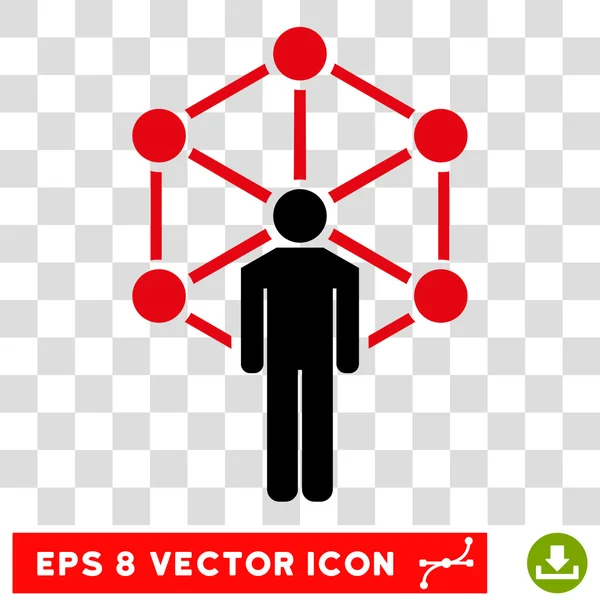 Rede Pessoa Eps Vector Ícone — Vetor de Stock