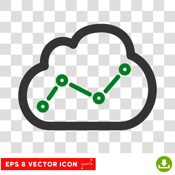 Wolk Stats Eps Vector Icon — Stockvector