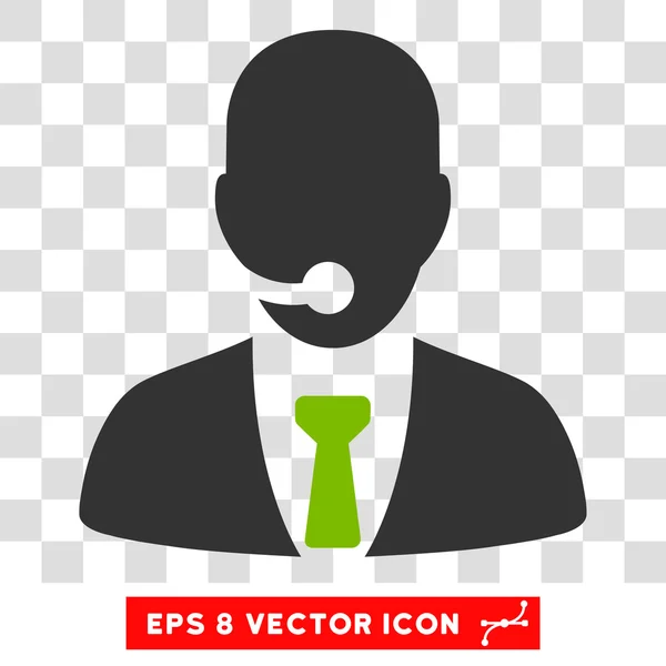 Telemarketing Operator eps Vektor Symbol — Stockvektor
