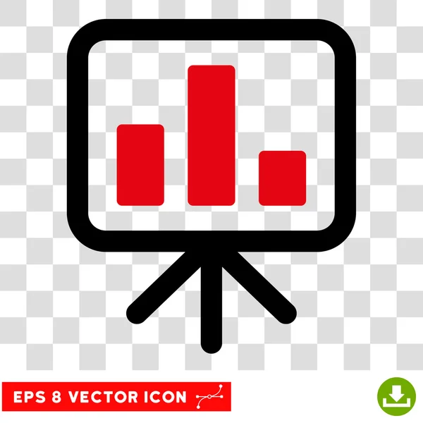 Icona vettoriale Eps grafico a barre di visualizzazione — Vettoriale Stock