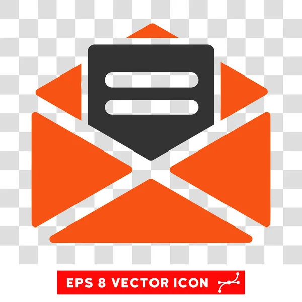 Open Mail Eps Vector Icono — Vector de stock