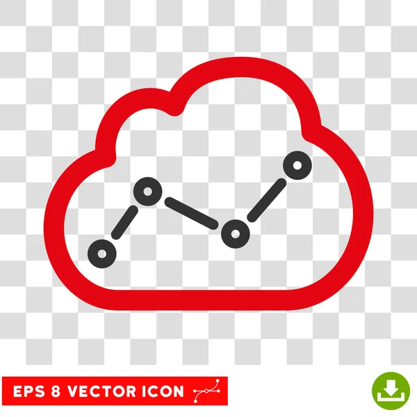 Wolk Stats Eps Vector Icon — Stockvector