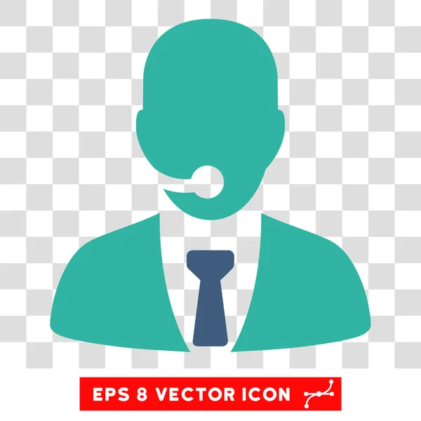 Operador de telemarketing Eps Vector Icon — Vetor de Stock