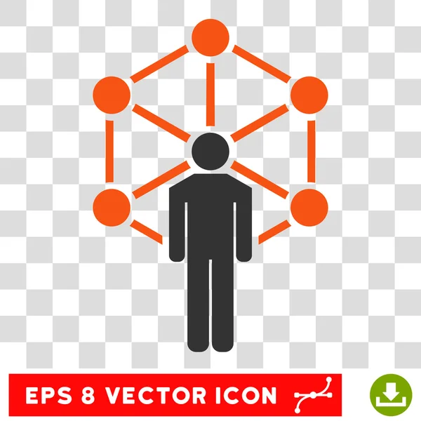 Netzwerk Person eps Vektor Symbol — Stockvektor
