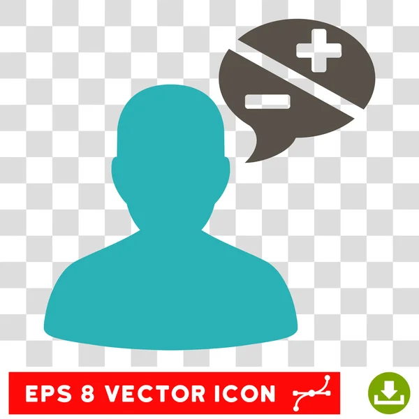 Persoană Argumente Balon Eps Vector Icon — Vector de stoc