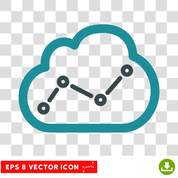 Wolk Stats Eps Vector Icon — Stockvector