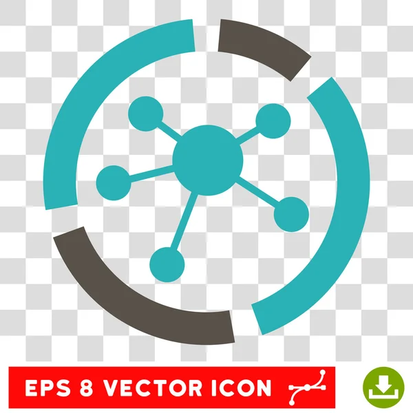 Connections Diagram Eps Vector Icon — Stock Vector