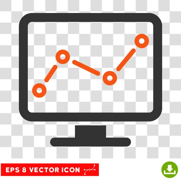 Chart Monitoring Eps Vector Icon — Stock Vector