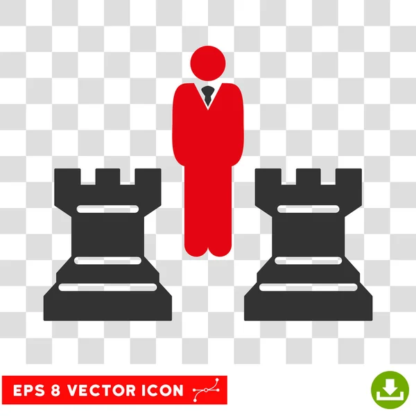 Estratégia de Xadrez Eps Vector Ícone — Vetor de Stock