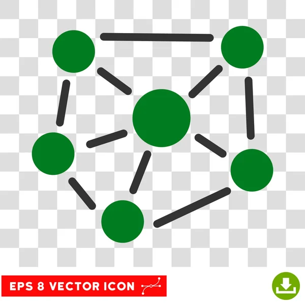Векторная икона социального графа — стоковый вектор