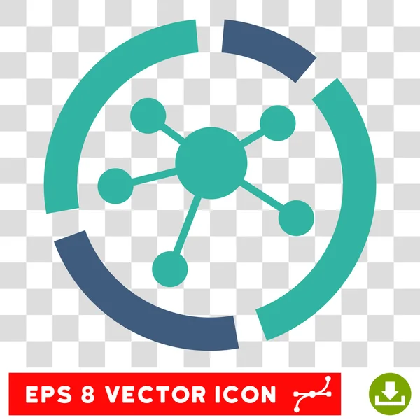 Diagrama de conexões Eps Vector Icon — Vetor de Stock