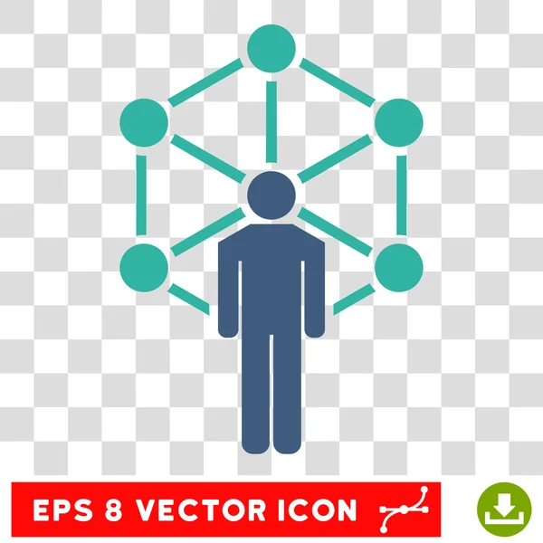 Icône vectorielle Eps de personne de réseau — Image vectorielle