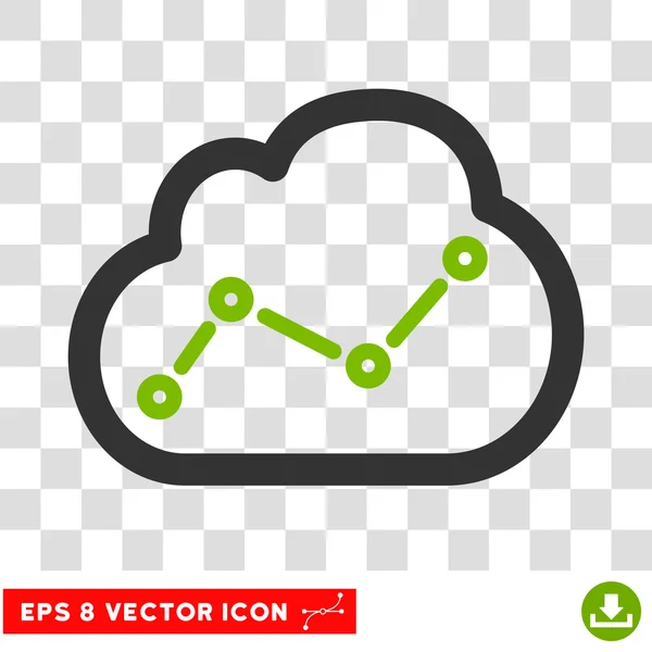 Wolk Stats Eps Vector Icon — Stockvector