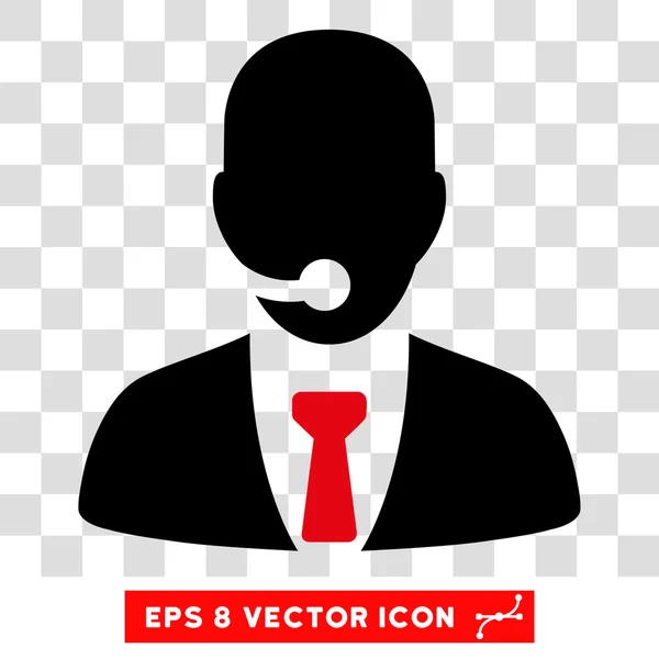 Operador de telemarketing Eps Vector Icon — Vetor de Stock