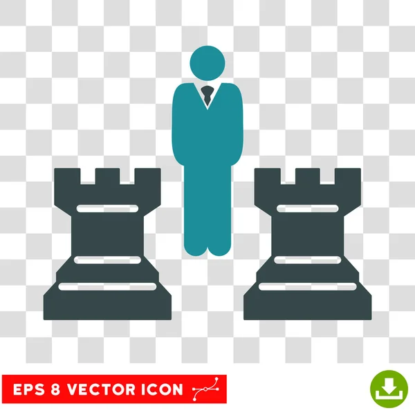 Sakk stratégia Eps Vector Icon — Stock Vector