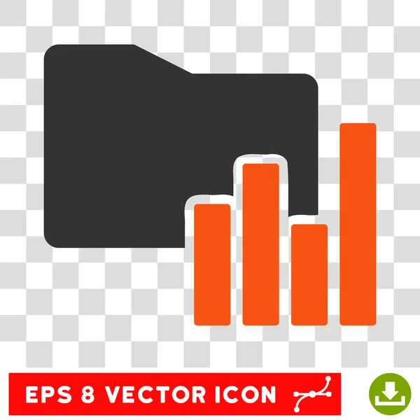 Charts Folder Eps Vector Icon — Stock Vector