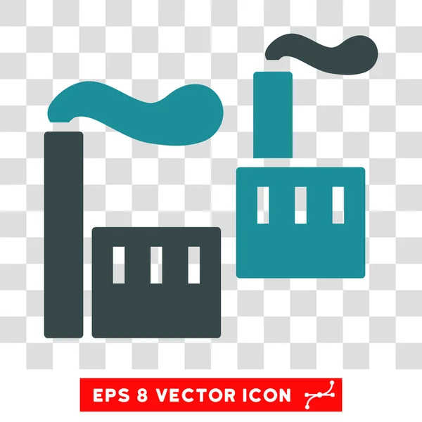 Plantas industriais Eps Vector Ícone — Vetor de Stock