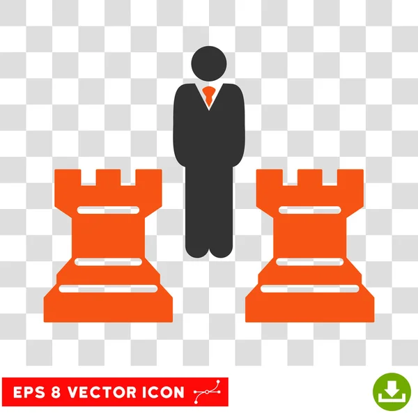 Chess Strategy Eps Vector Icon — Stock Vector