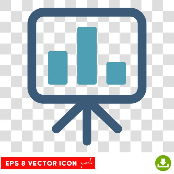 Graphique à barres d'affichage Icône vectorielle Eps — Image vectorielle