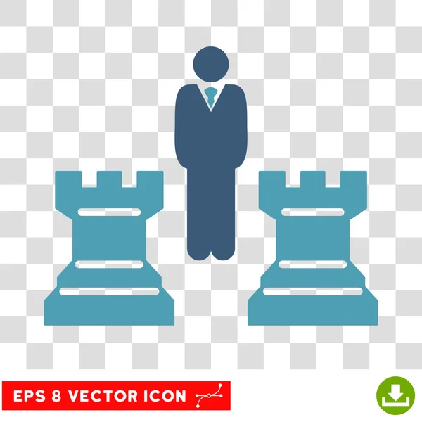 Estratégia de Xadrez Eps Vector Ícone — Vetor de Stock