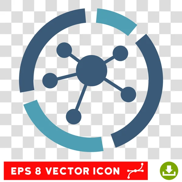Verbindungsdiagramm eps Vektor-Symbol — Stockvektor