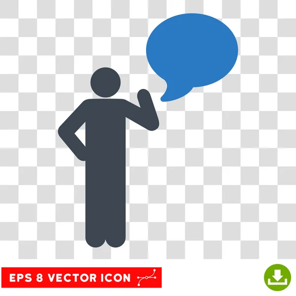 Icône vectorielle d'Eps de ballon d'idée de personne — Image vectorielle