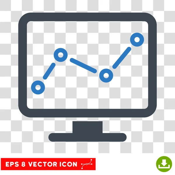 Monitoramento gráfico Eps Vector Icon — Vetor de Stock