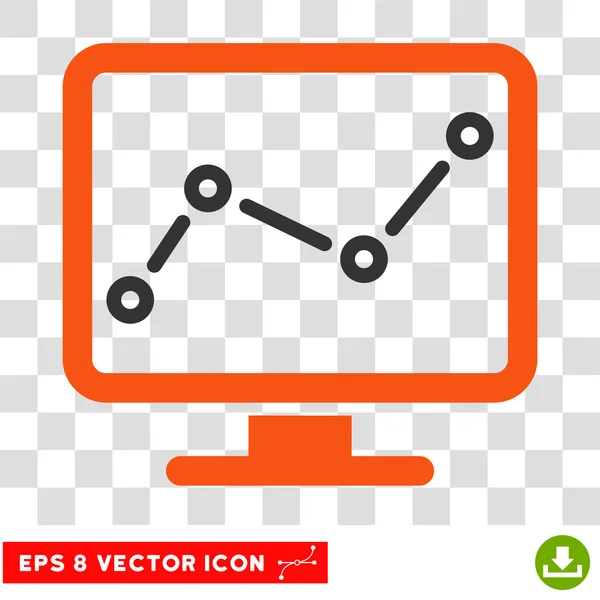 Graphique Suivi Eps Icône vectorielle — Image vectorielle