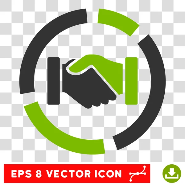 Handshake Diagramm eps Vektor-Symbol — Stockvektor