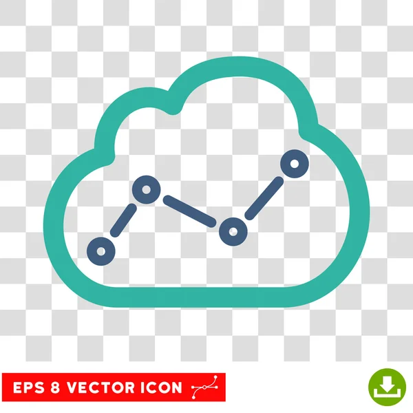 Wolk Stats Eps Vector Icon — Stockvector