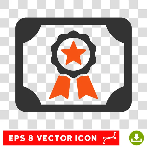 Certificado Eps Vector Icon — Vetor de Stock