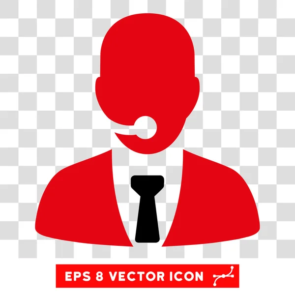 Operador de telemarketing Eps Vector Icon — Vetor de Stock