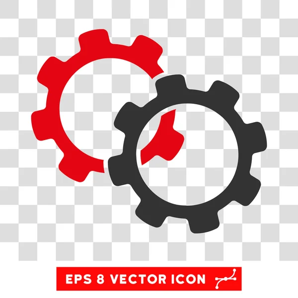 Engrenagens Eps Vector Ícone — Vetor de Stock