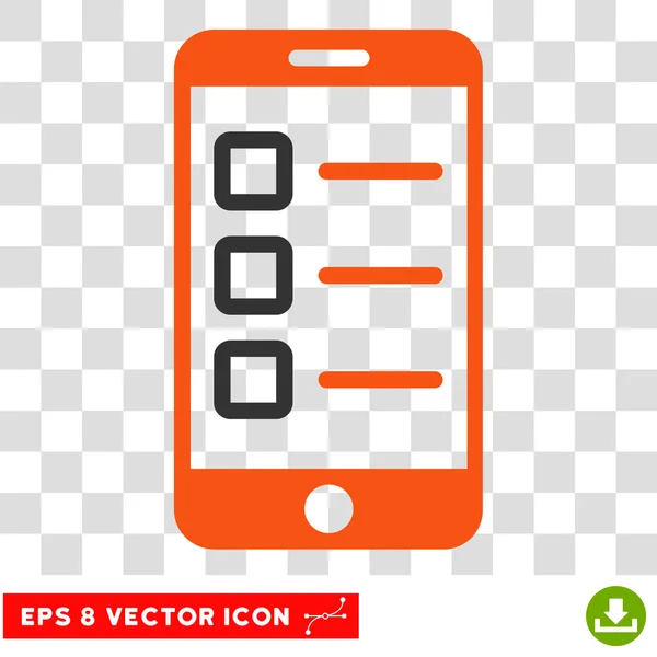 Teste móvel Eps vetor ícone — Vetor de Stock