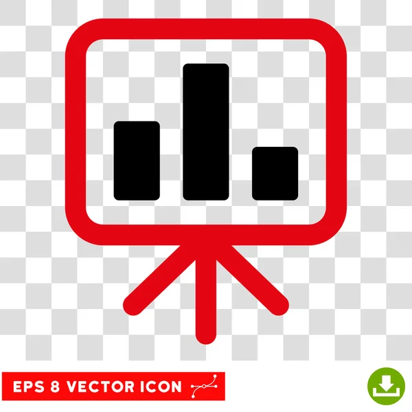 Mostrar gráfico de barras Eps Vector icono — Vector de stock