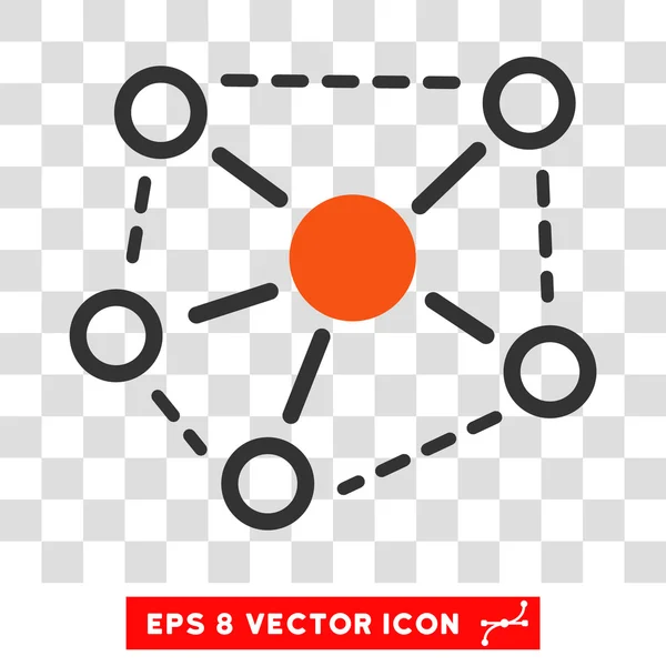 Molecuul Links Eps Vector pictogram — Stockvector