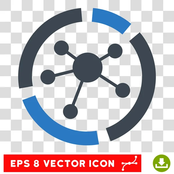 Diagrama de conexões Eps Vector Icon — Vetor de Stock