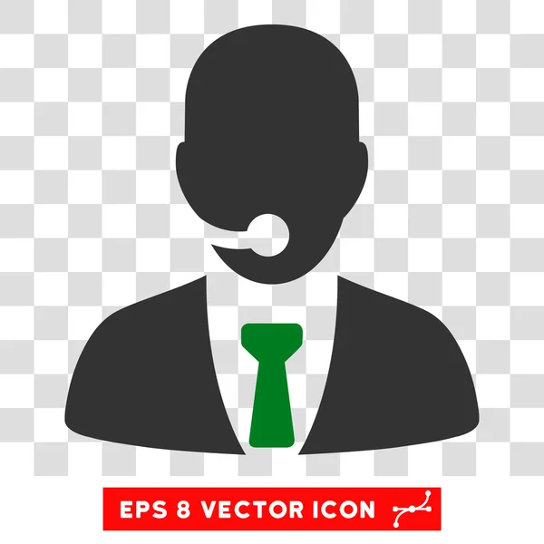 Telemarketing Operator eps Vektor Symbol — Stockvektor