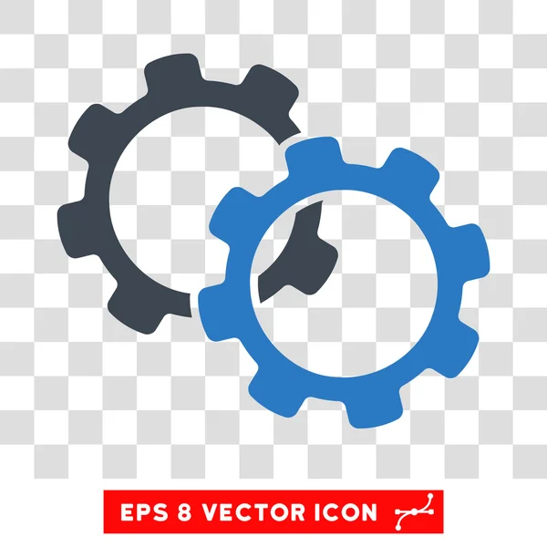 Engranajes Eps Vector Icono — Vector de stock