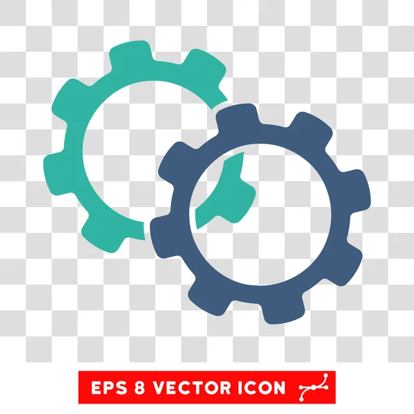 Engranajes Eps Vector Icono — Vector de stock