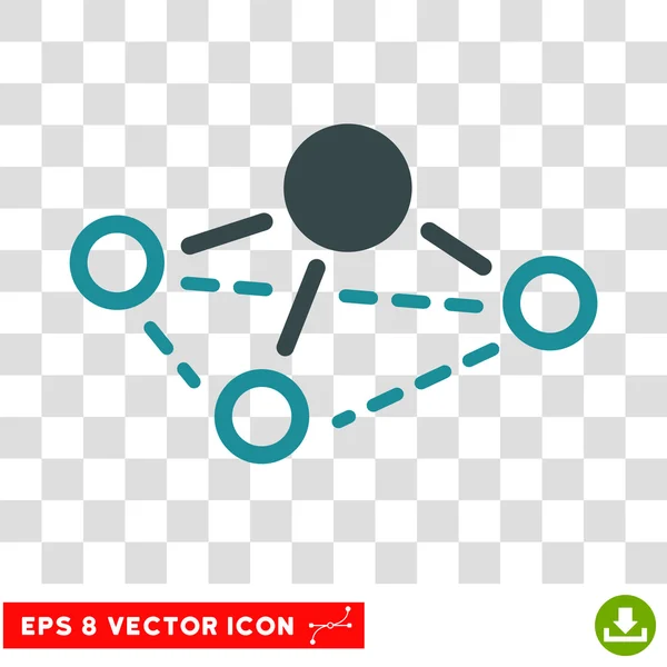 Ícone do vetor de Molecule Eps — Vetor de Stock