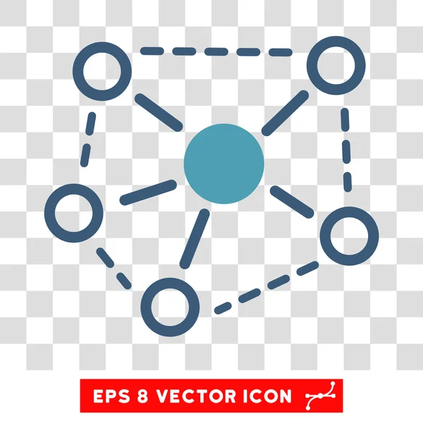 Ligações Moléculas Eps Vector Ícone — Vetor de Stock