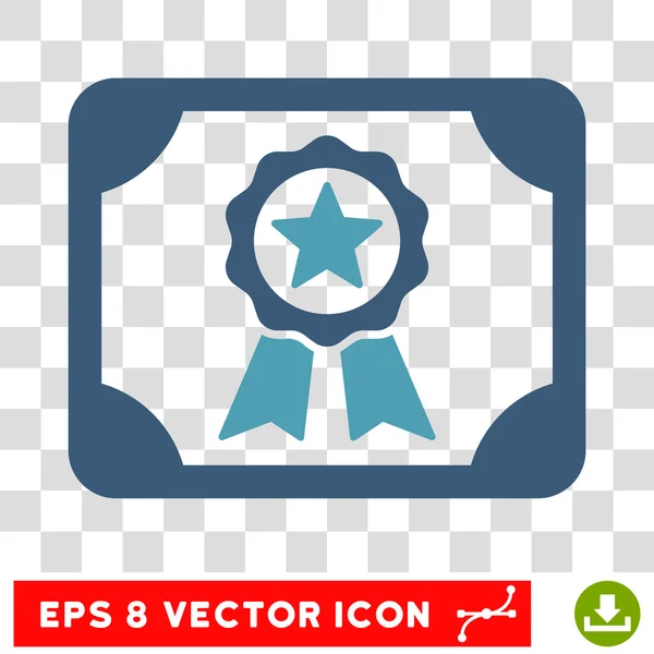 Certificado Eps Vector Icon — Vetor de Stock