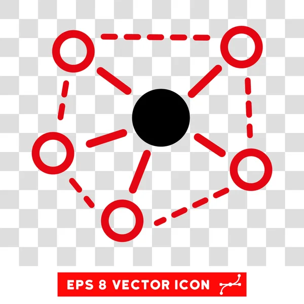 Ligações Moléculas Eps Vector Ícone — Vetor de Stock