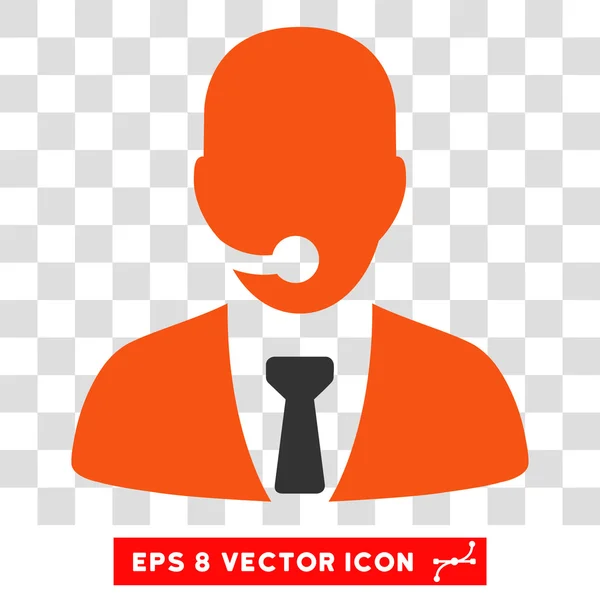 Telemarketing Operator eps Vektor Symbol — Stockvektor