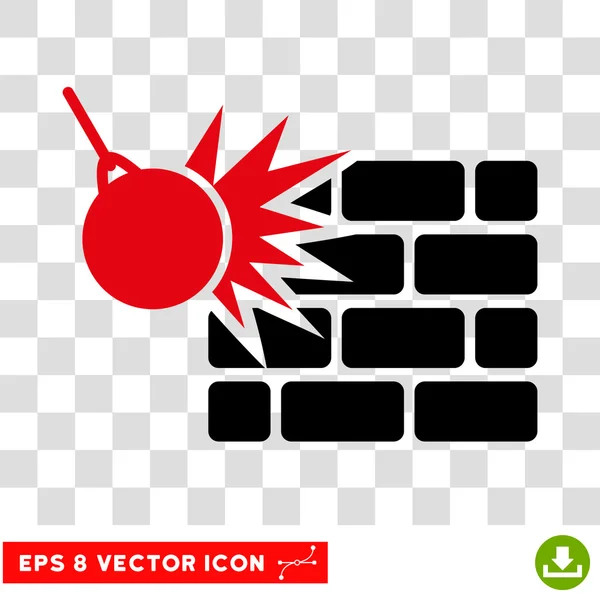 Destrucción Eps Vector Icono — Vector de stock